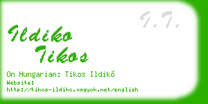 ildiko tikos business card