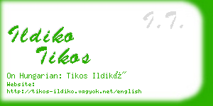 ildiko tikos business card